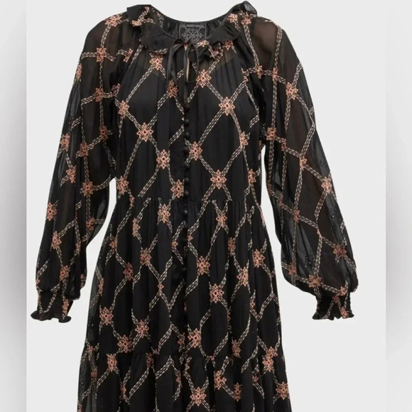 🆕 Johnny Was Jackie Mini Dress Black Small - Picture 5 of 15